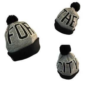 Skater FTC For The City Logo Knit Beanie Hat OS Outdoor Grunge Streetwear Skate